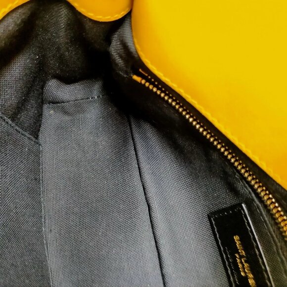 Saint Laurent Shoulder Bag Yellow Straw 995-070325 - Picture 10 of 13